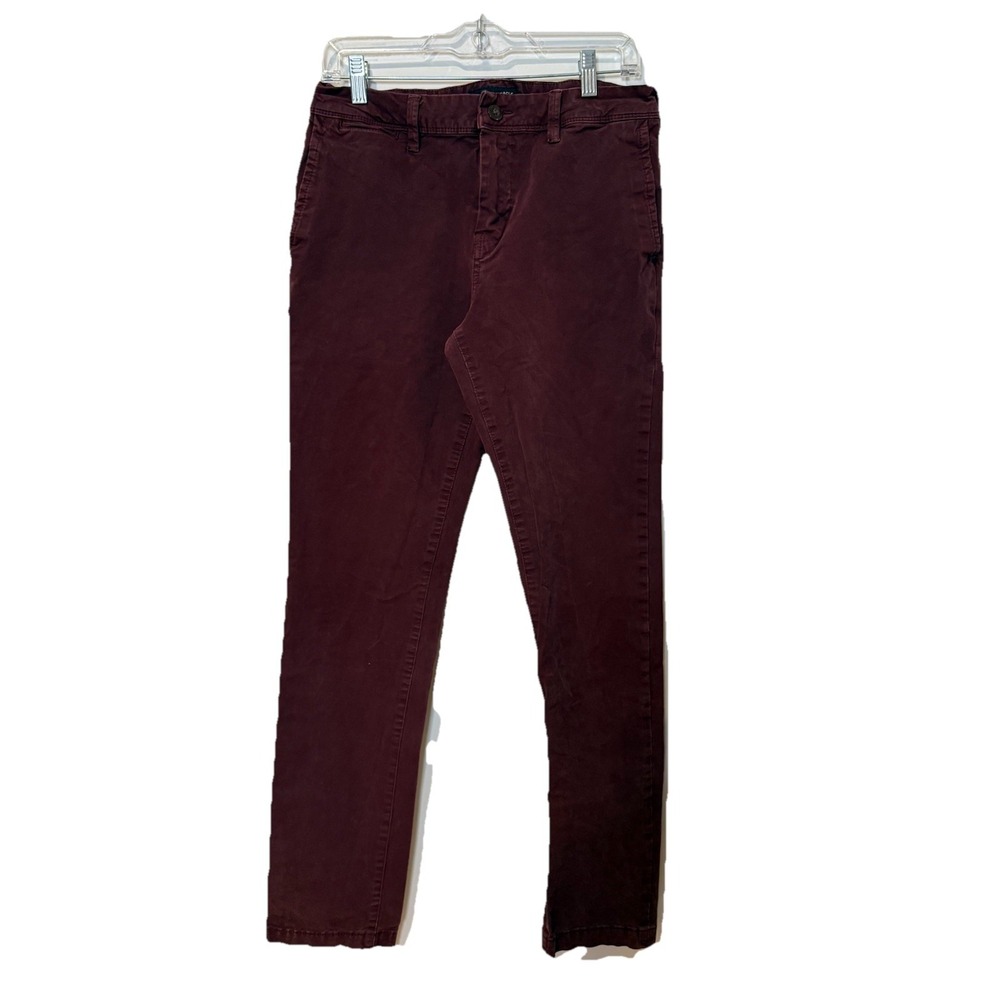 American Eagle Men's Maroon Pants 30x34 Extreme Flex Stretch‎ Straight Leg
